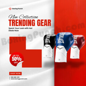 Everlast Elite lace-up boxing gloves close-up wrist support and laces. Premium Wrist Support, Triple-Layer Foam, and EverCool Mesh Palm.” Display Picture by Boxing Punch."