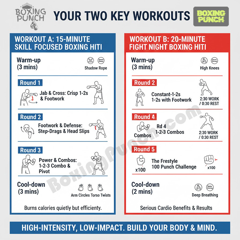 Beginner Boxing Workout Routine at Home 8 Two Key Workout at Home Guide for Beginners