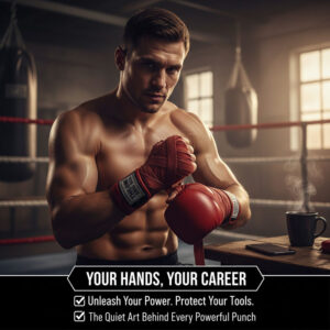 How to Wrap Your Hands Properly for Boxing 25 Close-up photo of an athlete demonstrating Conclusion, Your hand Your Career of Boxing Hand Wraps in Boxing.