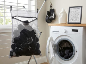 How to Wrap Your Hands Properly for Boxing 23 Close-up photo of an athlete demonstrating the Care Chapter of Boxing Hand Wraps in Boxing.