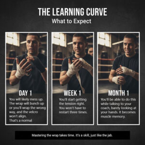 How to Wrap Your Hands Properly for Boxing 12 Close-up photo of an athlete demonstrating the Learning Curve What to Expect for Boxing by securing the thumb and wrist.