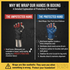How to Wrap Your Hands Properly for Boxing 5 Close-up photo of an athlete demonstrating Why We Wrap Our Hands in Boxing for securing the thumb and wrist with 180-inch Mexican style wraps.