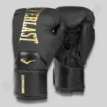 “Everlast Elite 2 Training Boxing Gloves Black Gold – Premium Wrist Support, Triple-Layer Foam, and EverCool Mesh Palm.” Display Picture by Boxing Punch."