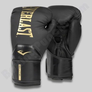 Everlast Elite 2 Training Boxing Gloves . “Everlast Elite Training Boxing Gloves Black Gold – Premium Wrist Support, Triple-Layer Foam, and Ever Cool Mesh Palm.” Display Picture by Boxing Punch."