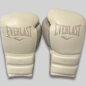 Everlast Powerlock 10oz Pro Fight Gloves Black Lace-Up front view