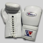 Premium Leather Lace-Up Winning Boxing Gloves for Training and Sparring