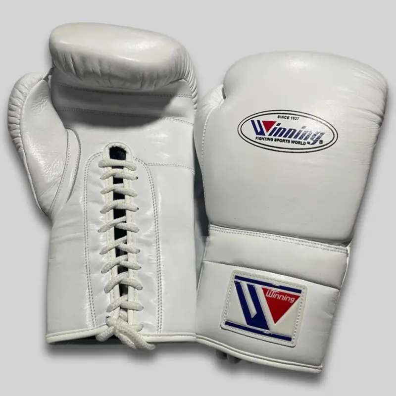 Winning Cowhide Lace-Up Boxing Gloves for Training and Sparring