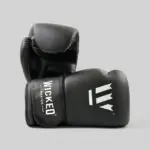 Wicked Black Synthetic Boxing Gloves Front View
