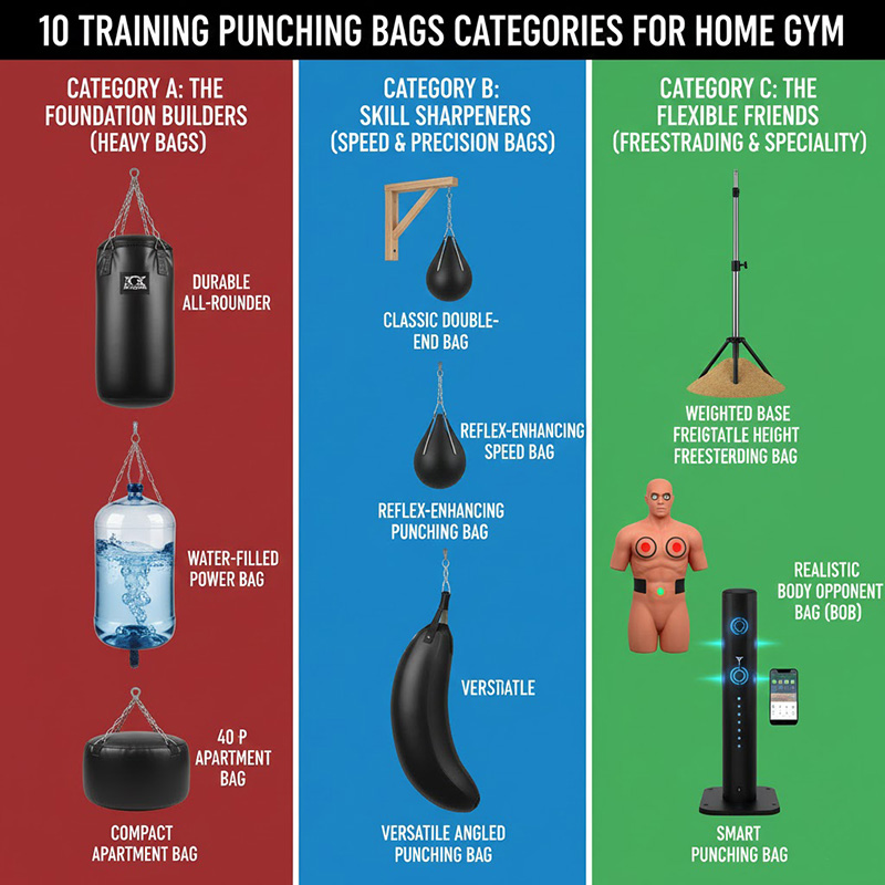 Top 10 Punching Bags for Home Training (Expert Guide) 69 10 Training Punching Bags Categories Image for Home Gym